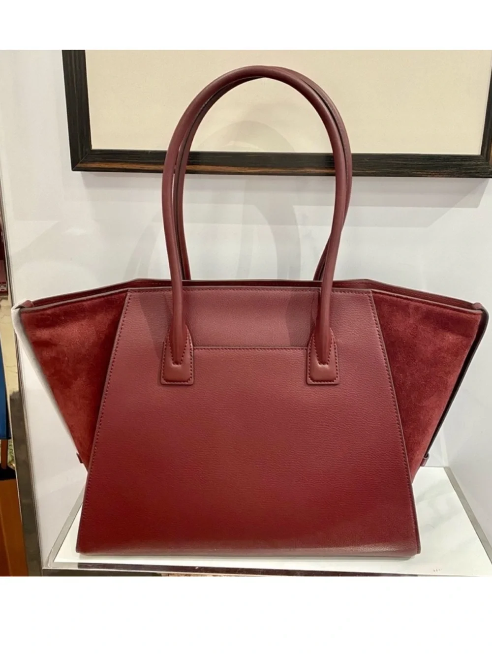 Michael Kors Avril Extra-Large Leather Top-Zip Tote Bag In Oxblood NWT
